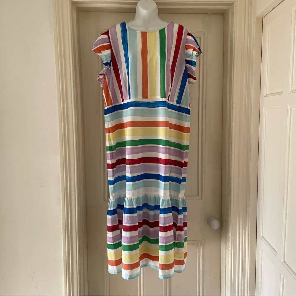 Never Fully Dressed Suki Stripe Frida Dress - Multicoloured - Size 22 - Picture 2 of 5